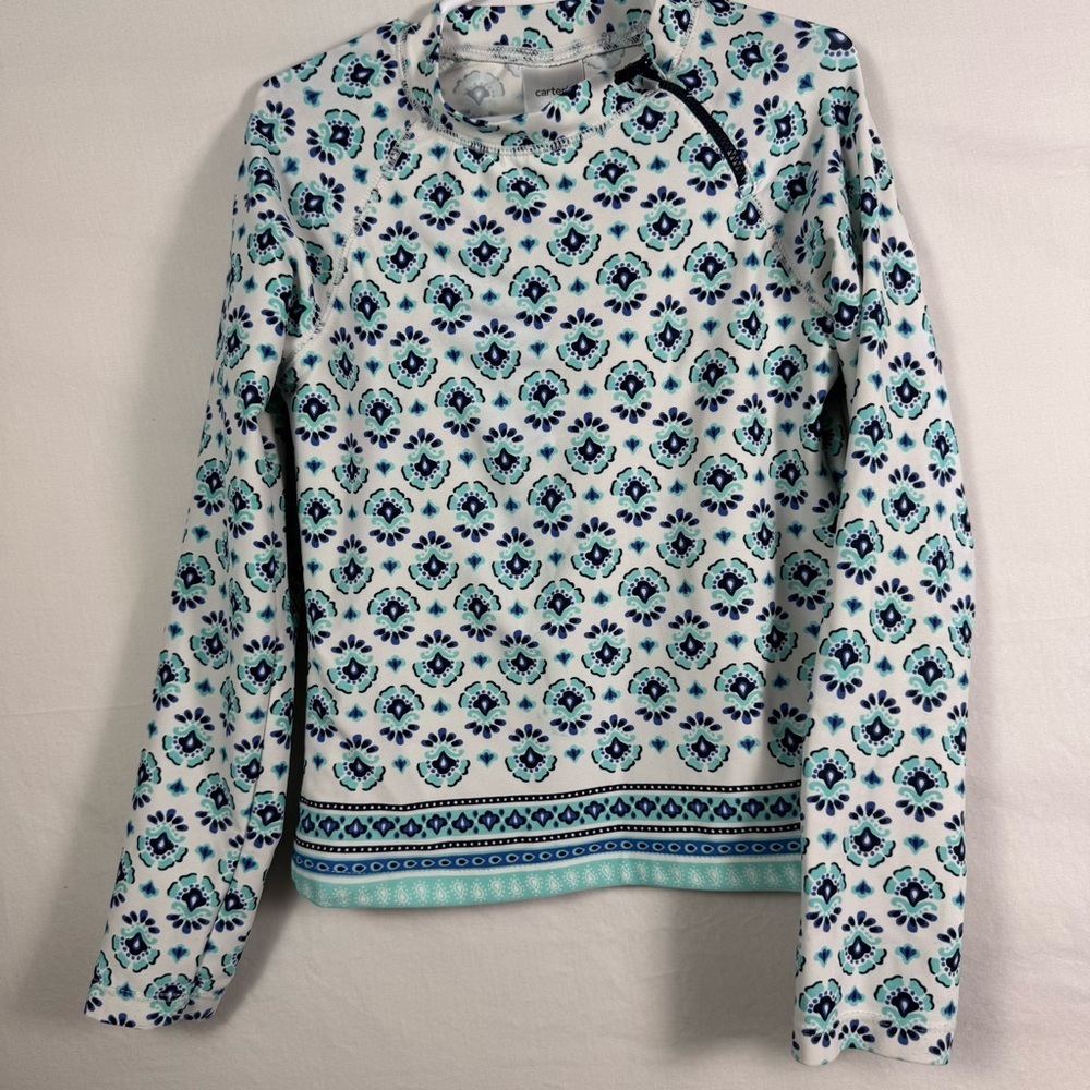 Carter’s Patterned Long Sleeve Swim Top Girls Size 7